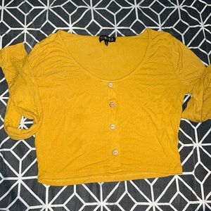 Mustard crop top